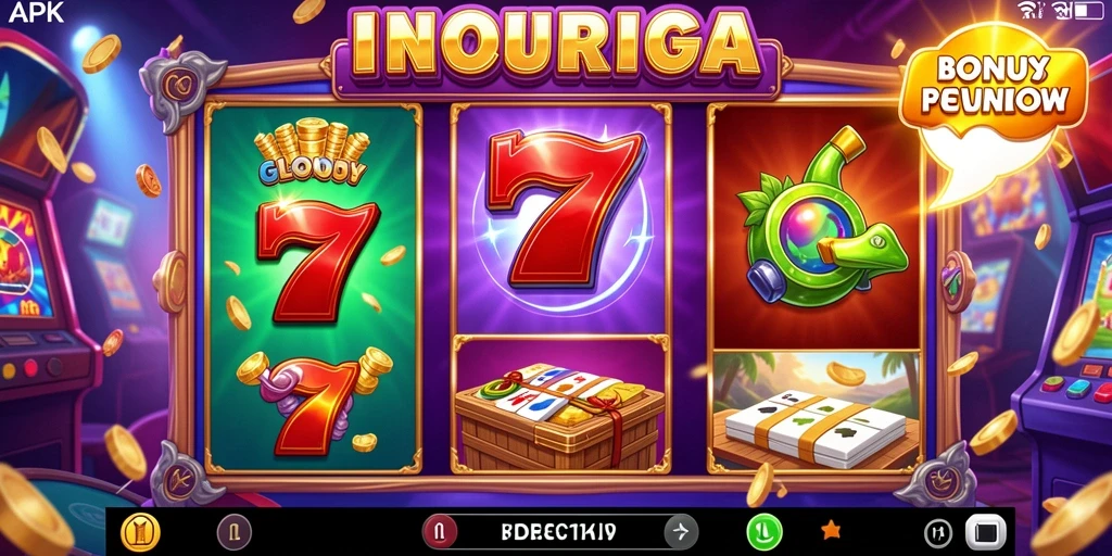 Tampilan utama LUCKYMINO dengan grafik yang menarik.